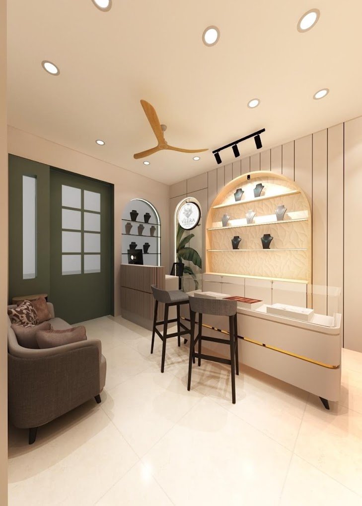 Studio seating and display interior